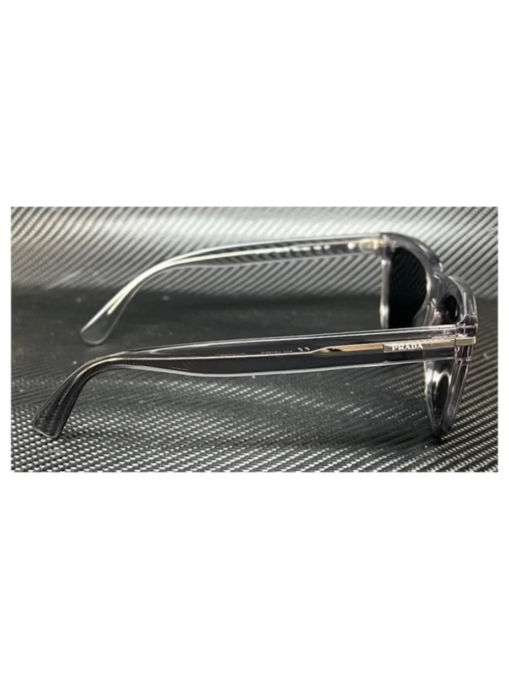 New PRADA Men Transparent GREY Sunglasses 56-19-150